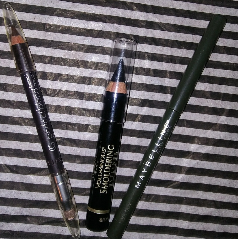 Covergirl, L'Oreal, and Maybelline Eyeliner